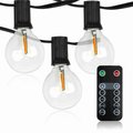 Newhouse Lighting - Outdoor LED G40 String Lights with Weatherproof Technology, 100W Dimmer with Wireless Remote Control, 50ft PSTRINGLEDDIM